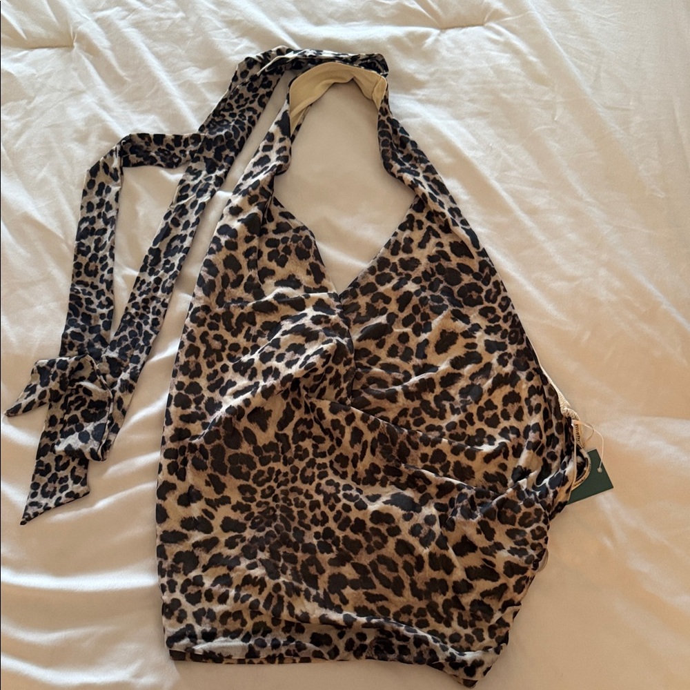 Leopard Print Halter Top